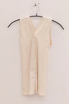 BASERANGE France organic cotton V-neck vest camisole BAS-TOTVS-RC-SU25-UNDYED